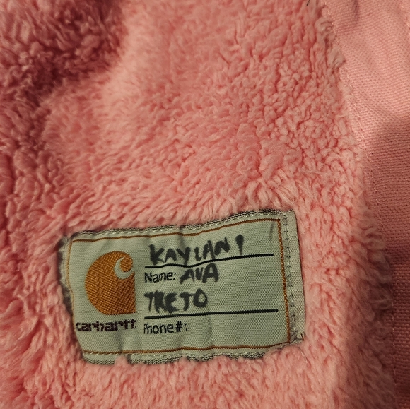 Carhartt fur sherpa lined 6 month jacket pink baby girl - Picture 5 of 6